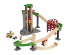 Brio World, zestaw magazynowy z windą, kolejka drewniana