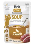 Brit, Care Soup, kaczka, karma mokra dla kotów, 75g