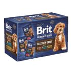 Brit, Premium by Nature, Filets in Gravy, mix smaków, mokra karma dla psa, 85g, 12 szt.