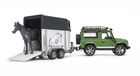 Bruder, Land Rover z przyczepą dla konia i figurką konia
