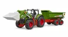 Bruder, traktor z ładowaczem czołowym i przyczepą
