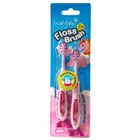 Brush-Baby, FlossBrush, miękka szczoteczka do zębów dla dzieci, 3-6 l, 2 szt.