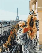 Brushme, malowanie po numerach, mademoiselle w Paryżu, 40-50 cm