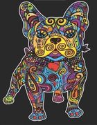 Buldog Francuski. Kolorowanka welwetowa A4