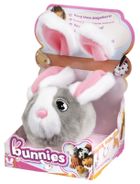 Bunnies, króliczek magnetyczny, szary-biały