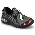 Buty sportowe chłopięce, czarne, świecąca podeszwa, Bibi Shoes