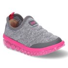 Buty sportowe dziewczęce, slip on, szare, Bibi Shoes