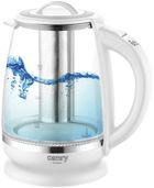 Camry, czajnik szklany z zaparzaczem oraz regulacją temperatury, 2l, 60–100°C