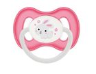 Canpol babies, Bunny&Company, smoczek uspokajający, silikonowe, symetryczny, 18m+, różowy