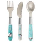 Canpol babies, Exotic animals, zestaw sztućców ze stali nierdzewnej, niebieski