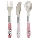 Canpol babies, Exotic Animals, zestaw sztućców ze stali nierdzewnej, róż
