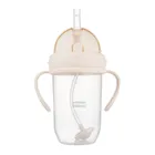 Canpol babies, kubek niekapek, z rurką i odważnikiem, kremowy, 270 ml