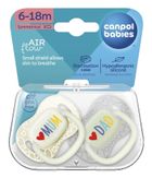 Canpol babies, Mum&Dad, smoczek uspokajający silikonowy, symetryczny, 6-18 m, 2 szt.