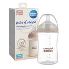 Canpol babies, Natural Shape, butelka ze smoczkiem dwustrefowym, 260 ml