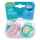 Canpol babies, NightGlow, smoczek uspokajający silikonowy, symetryczny, różowy, 0-6 m, 2 szt.