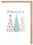 Cardie, kartka, Boże Narodzenie, choinki