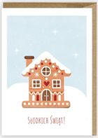 Cardie, kartka, Boże Narodzenie, domek z piernika
