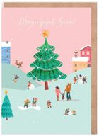 Cardie, kartka, Boże Narodzenie, miasteczko