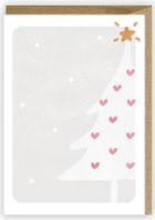 Cardie, kartka, Boże Narodzenie, pastelowa choinka