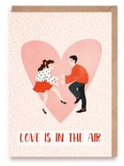 Cardie, kartka okolicznościowa A6, Walentynka, Love is in the Air