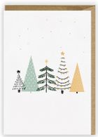 Cardie, kartka okolicznościowa, Choinki, eko koperta