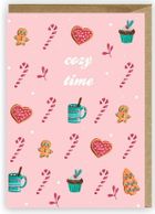 Cardie, kartka okolicznościowa, Cozy time, eko koperta
