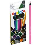 Carioca, kredki ołówkowe metaliczne, 12 kolorów