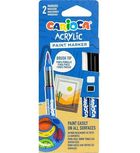 Carioca, markery akrylowe z pędzelkiem, 2 kolory