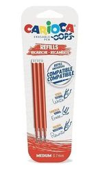 Carioca, Oops, wkład do długopisu wymazywalnego, czerwony, 3 szt.