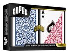 Cartamundi, Copag Elite, Jumbo Face, plastikowe karty do pokera, niebiesko-czerwone