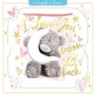 Carte Blanche, kartka okolicznościowa, I love you to the moon&back