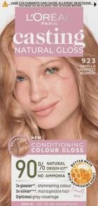 Casting, Natural Gloss, krem koloryzujący nr 923 vanilla lightest blonde