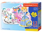 Castorland, Księżniczka z powozem, puzzle maxi, konturowe, 12 elementów
