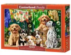 Castorland, Puppies, Laundry And Bird Antics, puzzle, 500 elementów