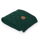 Ceba Baby, Jodełka, dziany kocyk dziecięcy, emerald, 90-90 cm