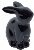 Ceramiczny królik mały, czarny,