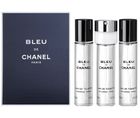 Chanel, Bleu de Chanel Pour Homme, zestaw: woda toaletowa, spray + wkłady 3-20 ml