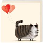 Charley Rabbit, karnet kwadratowy, walentynki, kot z balonami