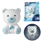 Chicco, First Dreams, lampka nocna Miś, niebieska, uspokajacz z dźwiękami