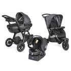 Chicco, Trio Activ3, wózek głęboko-spacerowy + pasy do mocowania gondoli, Iron
