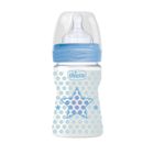 Chicco, Well-Being, butelka antykolkowa, wolny przepływ, Gwiazdka, niebieska, 150 ml