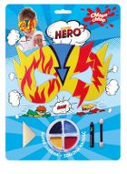 Chlapu Chlap, zestaw do malowania twarzy, maska, super hero