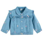 Cienka jeansowa kurtka w truskawki Cool Club