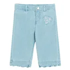 Cienkie spodnie jeansowe z haftem Cool Club