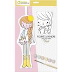 Clairefontaine, Lalka Chloe z materiału do pomalowania, zestaw kreatywny, 29 cm