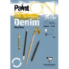 Clairefontaine, Paint On Denim Blue, szkicownik, A5, 15 kartek