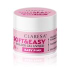 Claresa, Soft&Easy Builder, żel budujący do paznokci, baby pink, 12g