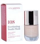 Clarins, Everlasting Youth Fluid, podkład wygładzający, 108 Sand, 30 ml