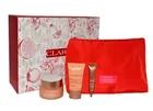 Clarins, Extra Firming, zestaw: krem do twarzy, 50 ml + serum do twarzy, 10 ml + krem do twarzy na noc, 15 ml + kosmetyczka