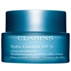 Clarins, Hydra-Essentiel SPF15, aksamitny krem nawilżający do skóry normalnej i suchej, 50 ml